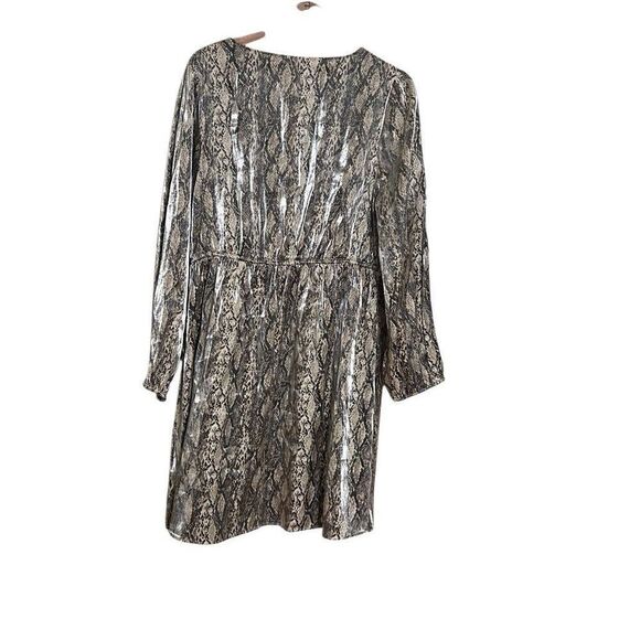 Ava & Viv NWOT Metallic Snake Print Balloon Long Sleeve Dress Multicolor XXL - Picture 9 of 9